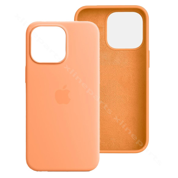 Задний чехол Силиконовый Magsafe Apple iPhone 15 Pro оранжевый (Оригинал)