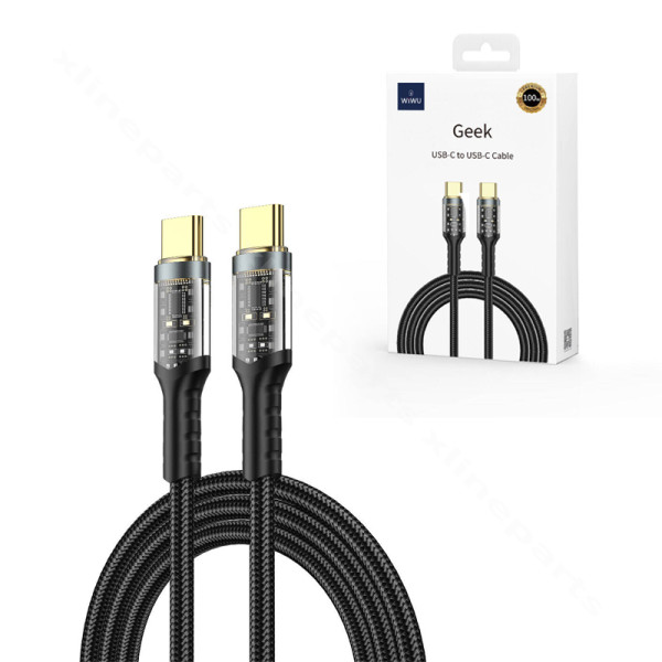 Καλώδιο USB-C σε USB-C Wiwu Geek Series Wi-C016 30W 1,2m μαύρο