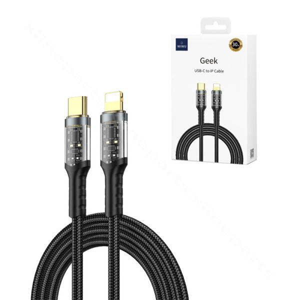 Καλώδιο USB-C σε Lightning Wiwu Geek Series Wi-C016 30W 1,2m μαύρο