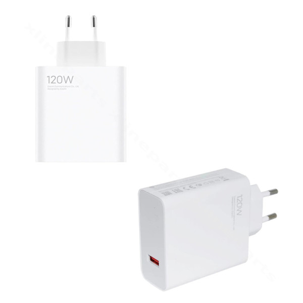 Зарядное устройство USB Xiaomi 120W EU белое оптом