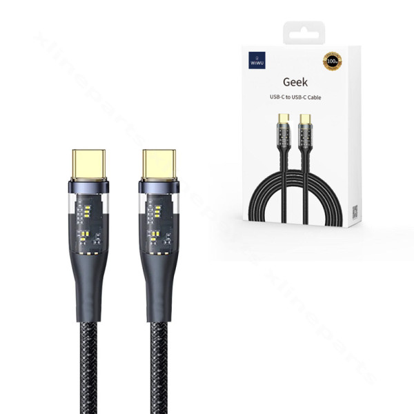 Кабель USB-C на USB-C Wiwu Geek Series Wi-C016 30 Вт 1,2 м синий