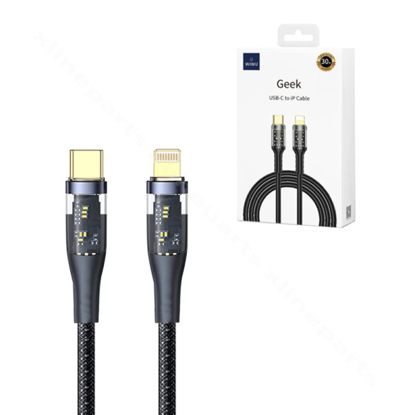 Καλώδιο USB-C σε Lightning Wiwu Geek Series Wi-C016 30W 1,2m μπλε