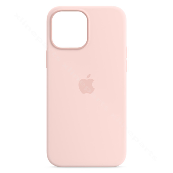 Задний чехол Силиконовый Magsafe Apple iPhone 13 Pro Max меловый розовый (Оригинал)