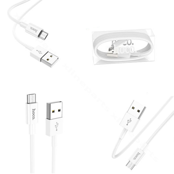 Καλώδιο USB σε Micro USB Hoco X64 Ελαφρύ 1m λευκό χύμα