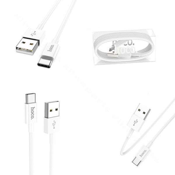 Cable USB to USB-C Hoco X64 Lightweight 1m white bulk