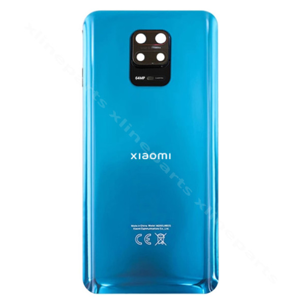 Задняя крышка аккумуляторного отсека для объектива камеры Xiaomi Redmi Note 9 Pro/Note 9S синий*