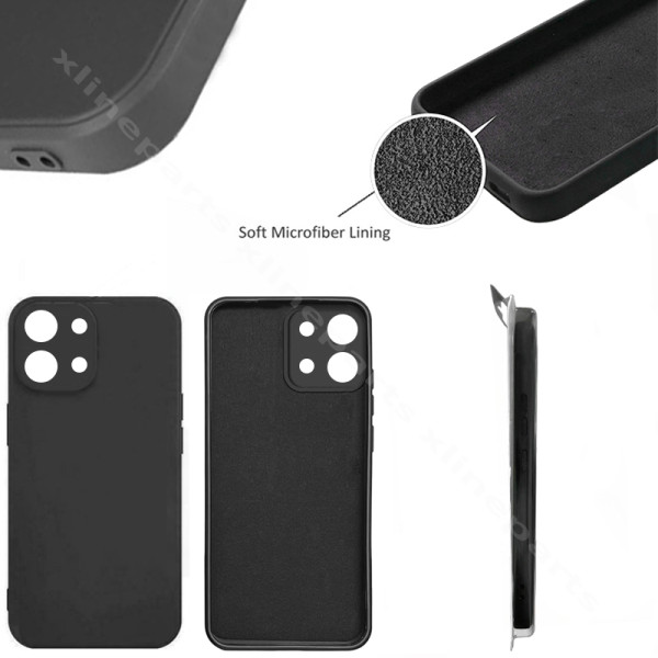 Back Case Silicone Complete Xiaomi Redmi Note 13 5G black
