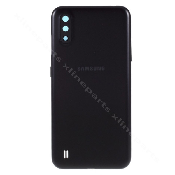 Задняя крышка аккумуляторного отсека Samsung A01 A015 черная