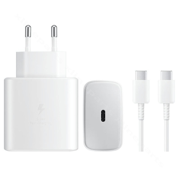 Charger USB-C with USB-C to USB-C Cable Samsung 45W EU white bulk