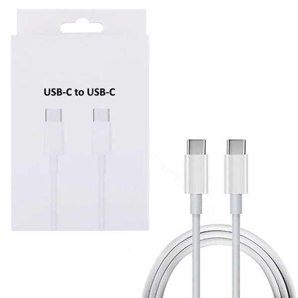 Кабель USB-C на USB-C 1м белый