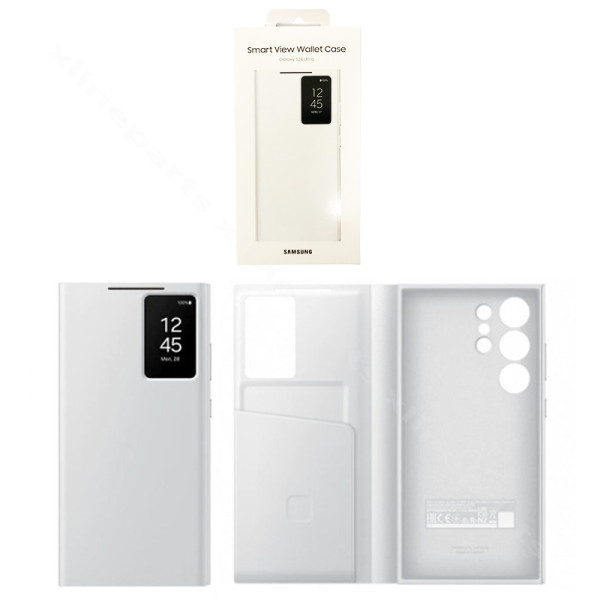 Flip Case Smart View Wallet Samsung S24 Ultra S928 λευκό (Πρωτότυπο)