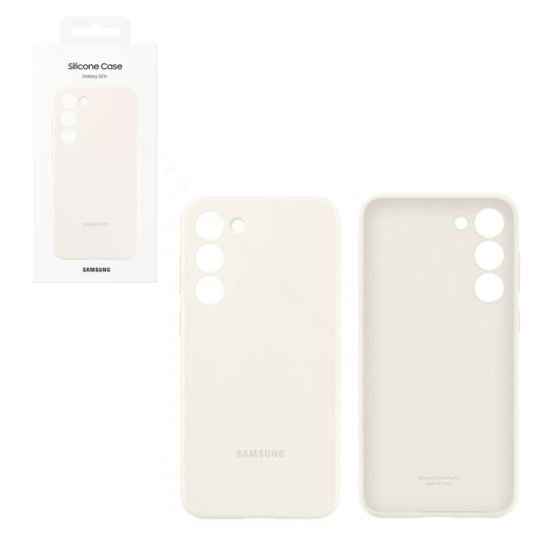 Задний чехол силиконовый для Samsung S23 Plus S916 хлопок (Оригинал)
