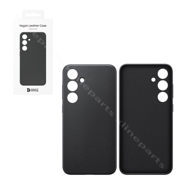 Back Case Vegan Leather Samsung S24 Plus S926 black (Original)