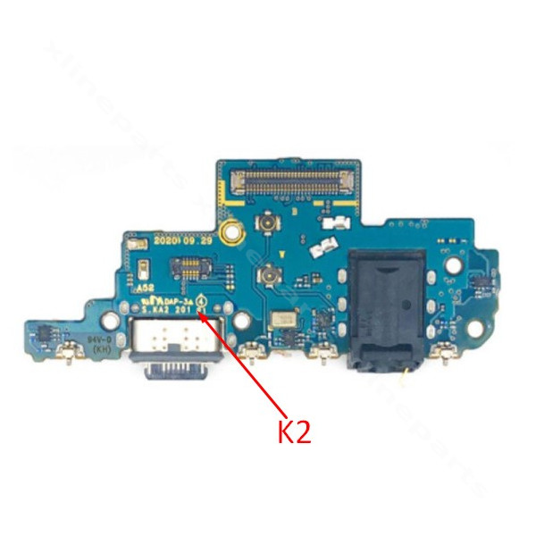 Мини-плата с разъемом для зарядного устройства Samsung A52s A528 K2, версия (оригинал)