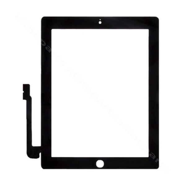 Сенсорная панель Apple iPad 4, черный OEM* (без кнопки «Домой»)