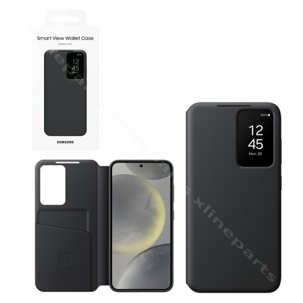Флип-кейс Smart View Wallet Samsung S24 S921 черный (Оригинал)