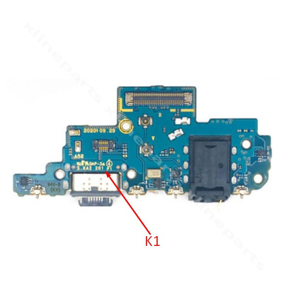 Мини-плата с разъемом для зарядного устройства Samsung A52s A528 K1 Версия OEM