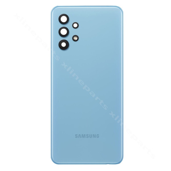 Задняя крышка аккумуляторного отсека, объектив камеры Samsung A32 5G A326, синий OEM*