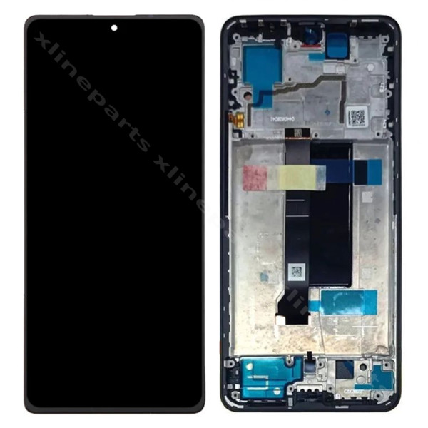 LCD Complete Frame Xiaomi Redmi Note 13 Pro 5G black OEM