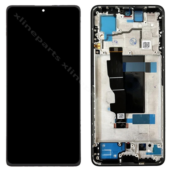 LCD Complete Frame Xiaomi Redmi Note 13 Pro Plus 5G black OEM