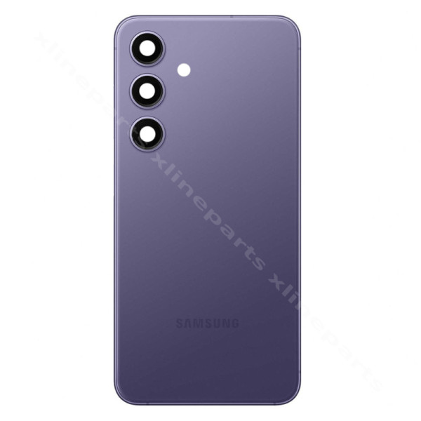 Задняя крышка аккумуляторного отсека, объектив камеры Samsung S24 S921, кобальтовый фиолетовый OEM
