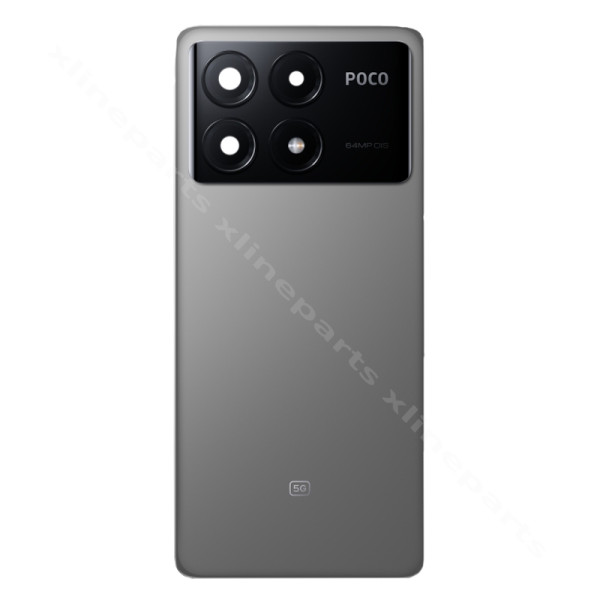 Задняя крышка аккумуляторного отсека Объектив камеры Xiaomi Poco X6 Pro серый