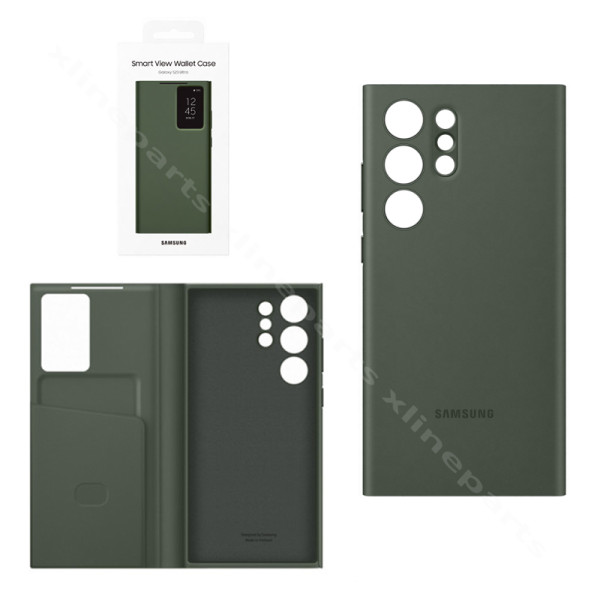 Flip Case Smart View Wallet Samsung S23 Ultra S918 khaki (Original)