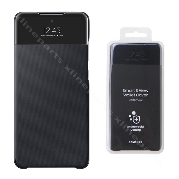 Flip Case Smart View Wallet Samsung A72 4G A725 μαύρο (Πρωτότυπο)