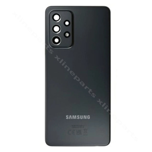 Задняя крышка аккумуляторного отсека объектива камеры Samsung A52s A528 черная OEM