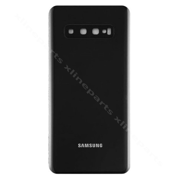 Задняя крышка аккумуляторного отсека Объектив камеры Samsung S10 Plus G975 призма черный OEM*