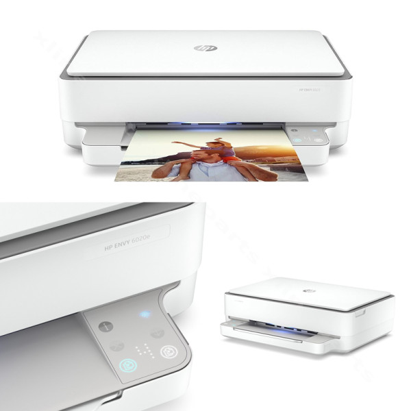 Used Printer HP Multifunction ENVY 6020 Series 3 in 1 Wi-Fi Dual Band white