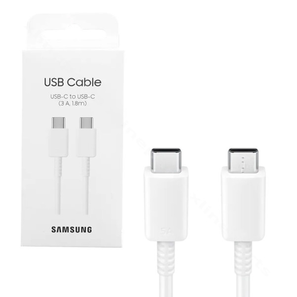 Καλώδιο USB-C σε USB-C Samsung 3A 1,8m λευκό