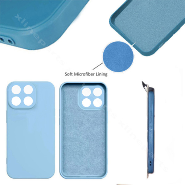 Задний чехол силиконовый в комплекте Xiaomi Poco X6 Pro синий