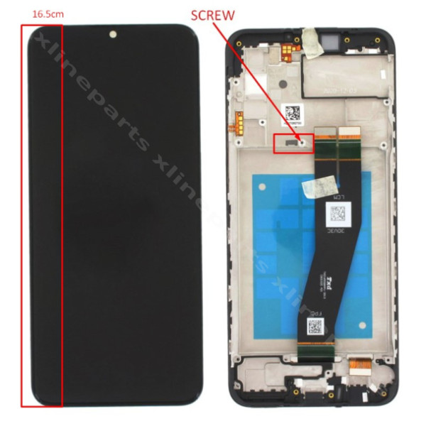 ЖК-дисплей в полной рамке Samsung A02s A025F черный (оригинал)