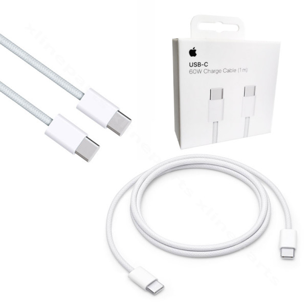 Καλώδιο USB-C σε USB-C Apple 60W Woven 1m λευκό