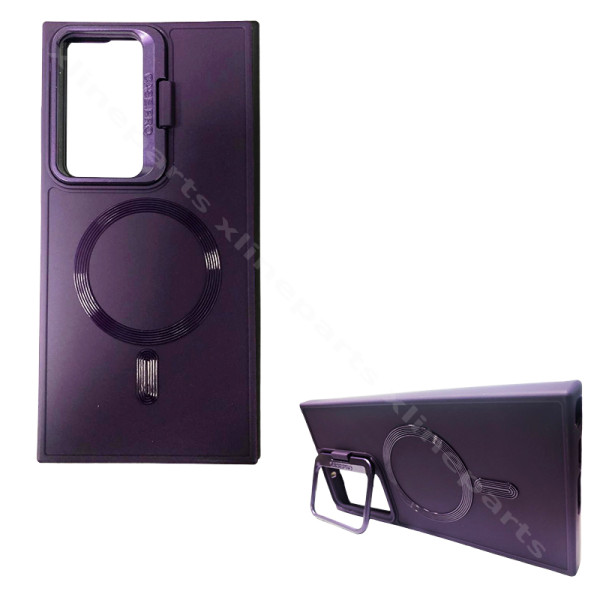 Back Case Magsafe Bracket Stand Samsung S23 Ultra S918 purple