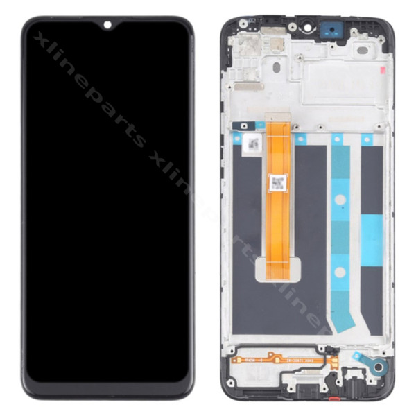 LCD Complete Frame Oppo A15/ A15s black OEM
