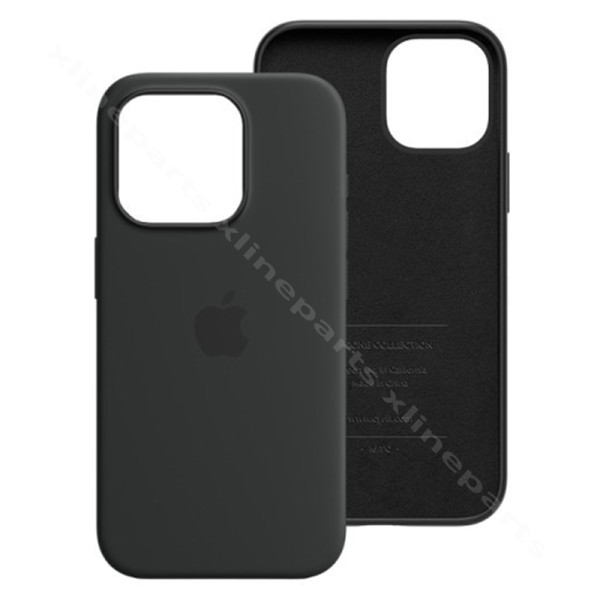 Задний чехол силиконовый Magsafe Apple iPhone 15 Pro черный (Оригинал)