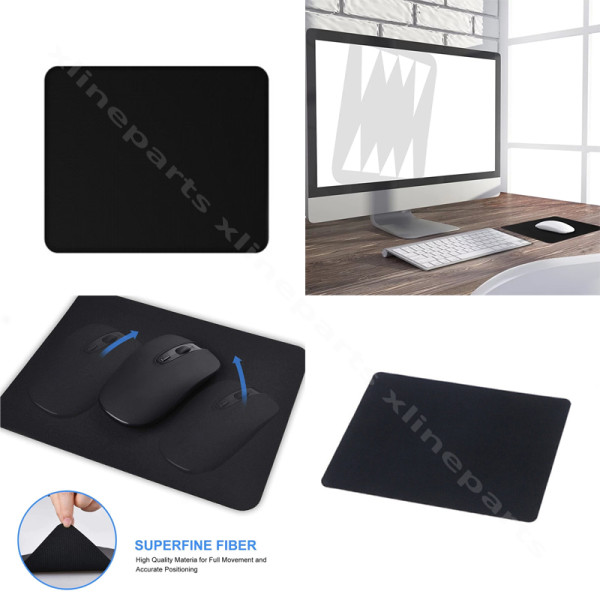 Mouse Pad PU 24x19cm black