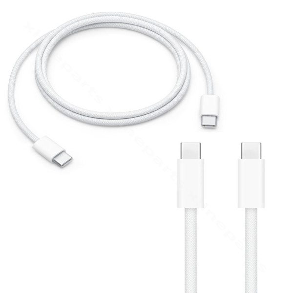 Cable USB-C to USB-C Apple 60W Woven 1m white bulk