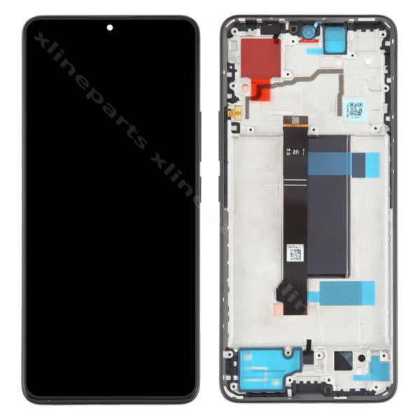 LCD Complete Frame Xiaomi Redmi Note 13 Pro 5G black OEM