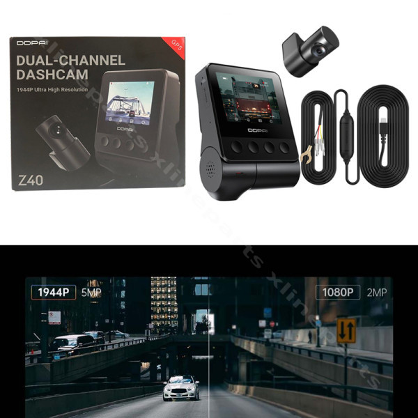 Dash and Rear Cam DDPAI Z40 2.7K Wi-Fi GPS black