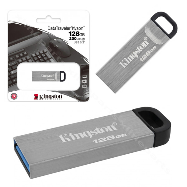 Στυλό Kingston DT Kyson USB 3.2 128GB ασημί