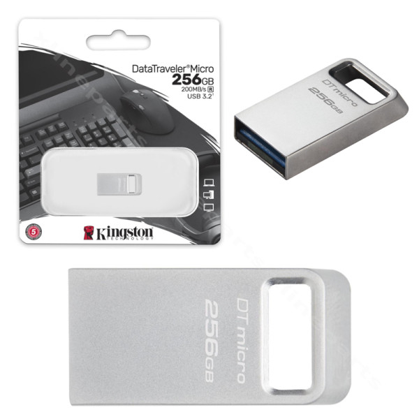 Στυλό Drive Kingston Micro G2 3.2 256GB ασημί