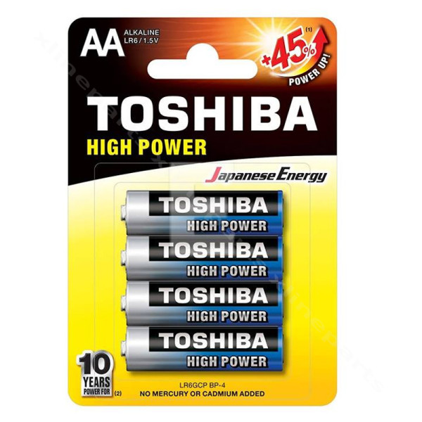 Battery Alkaline Toshiba LR03 AA (4 Pcs)