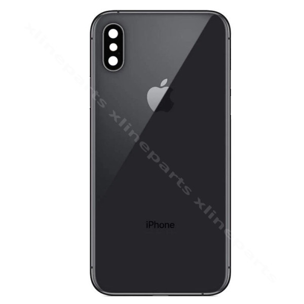 Задняя аккумуляторная батарея и средняя крышка Apple iPhone X, серый OEM