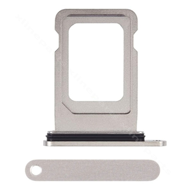 Sim Card Holder Apple iPhone 15 Pro/ 15 Pro Max white (Original)