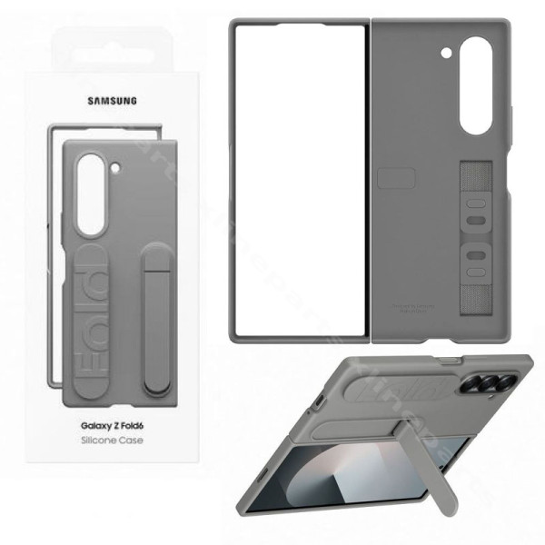 Back Case Silicone Stand Samsung Z Fold6 F956 gray (Original)