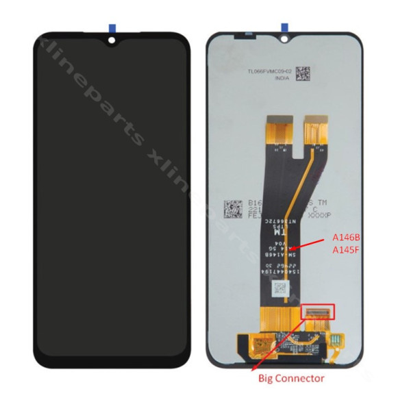 LCD Complete Samsung A14 5G A146B /A14 4G A145F NoEU black (Original)*