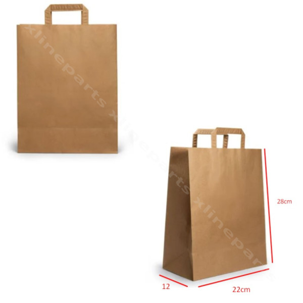 Take Away Craft Paper Bag 22x12x28cm brown (250pcs)